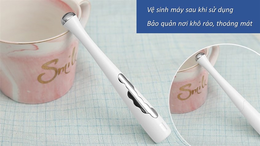 Vệ sinh đầu massage sau mỗi lần dùng và bảo quản nơi khô ráo để máy bền bỉ và an toàn cho các lần sử dụng tiếp theo
