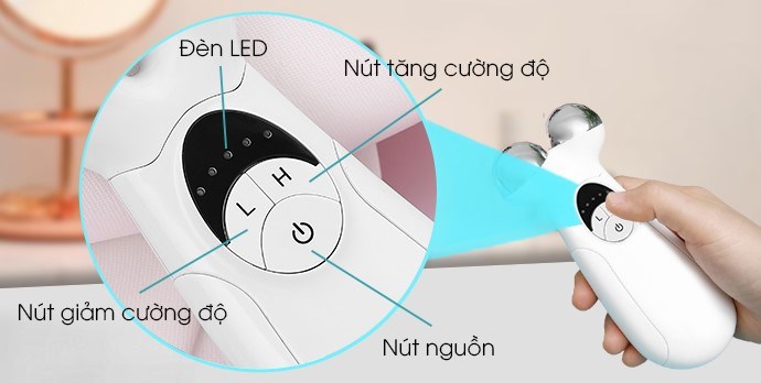 Máy massage mặt và mắt Lifetrons EP-400 với bảng điều khiển các chế độ massage dễ sử dụng