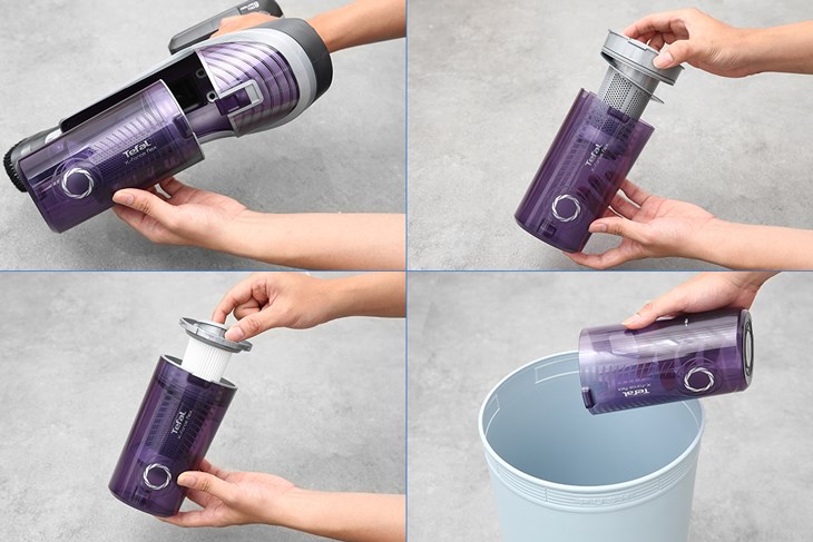 Bạn có thể vệ sinh sạch sẽ máy hút bụi không dây Tefal X-force Flex 8.60 TY9639WO sau mỗi lần sử dụng