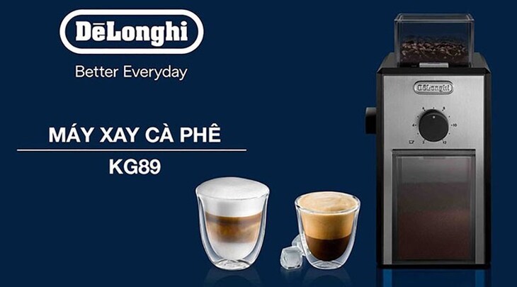 Máy xay cà phê Delonghi 110W KG89 thương hiệu uy tín, chất lượng