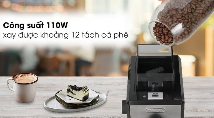 Máy xay cà phê có công suất nhỏ Delonghi 110W KG89 thích hợp cho gia đình, văn phòng