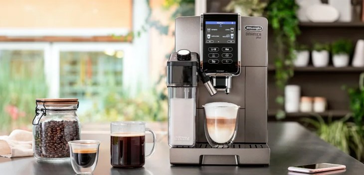 Máy xay cà phê Delonghi với thiết kế sang trọng và hiện đại