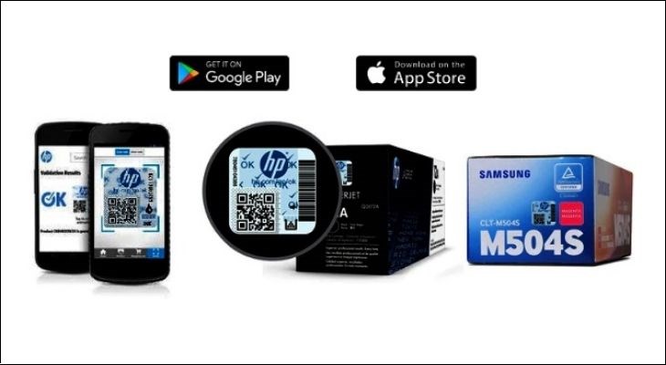 Quét mã QR trên hộp mực để kiểm tra chất lượng thật hay giả nhanh chóng
