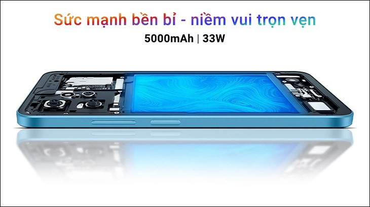 Điện thoại Xiaomi Redmi Note 12 4GB có dung lượng pin 5000mAh cùng công nghệ sạc nhanh 33W