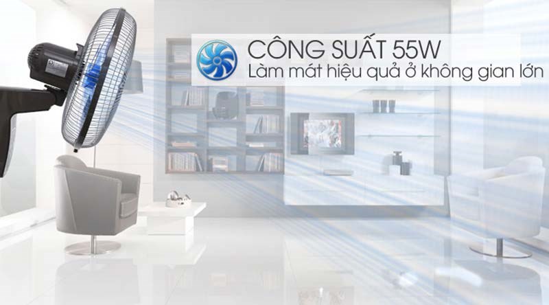 Quạt treo Tefal VF3639-71 trang bị công suất 55 W làm mát hiệu quả không gian rộng