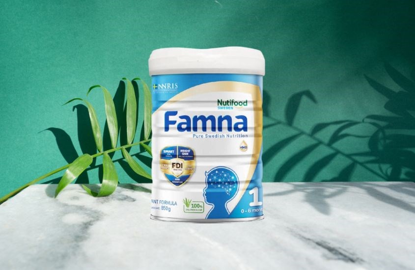Sữa bột Nutifood Famna số 1 hương vani 850g (0 - 6 tháng)