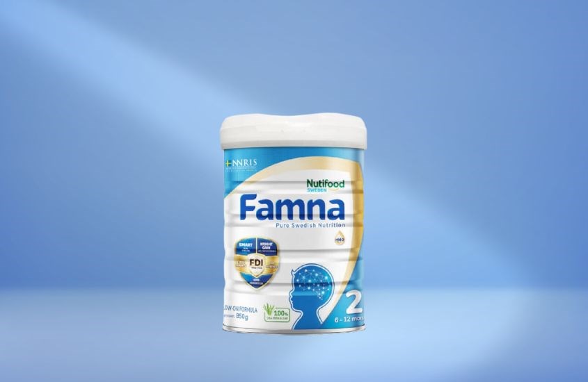 Sữa bột Nutifood Famna số 2 hương vani 850g (6 - 12 tháng)