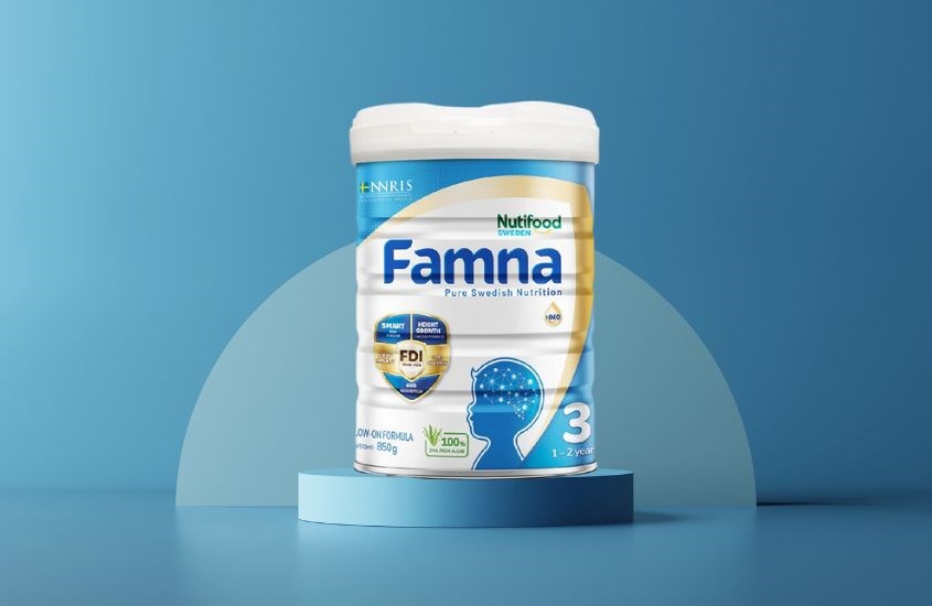 Sữa bột Nutifood Famna số 3 hương vani 850g (1 - 2 tuổi)