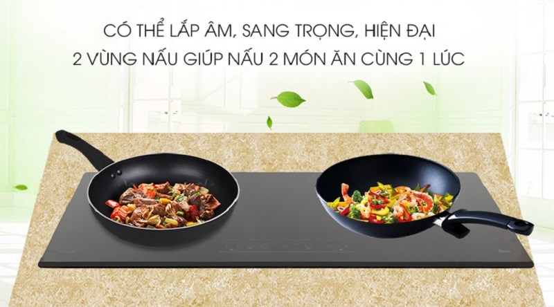 Bếp từ hồng ngoại lắp âm Teka IZ 7200 HL gồm 2 vùng nấu từ và vùng nấu hồng ngoại tiện dụng