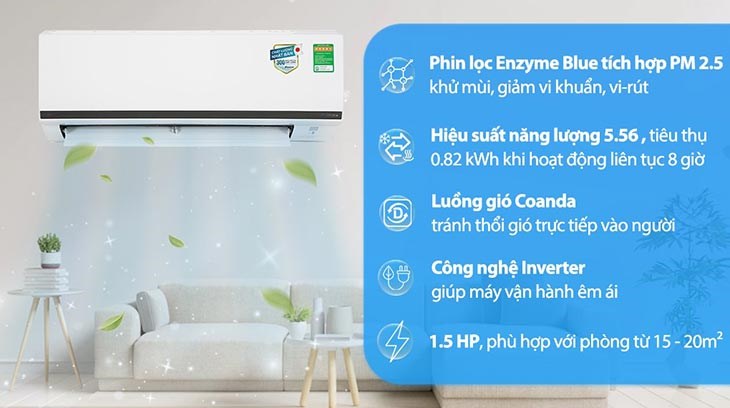 Máy lạnh Daikin Inverter 1.5 HP FTKB35WMVMV phù hợp với gia đình có người cao tuổi và trẻ nhỏ