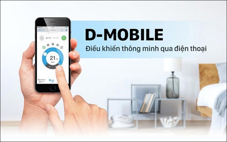 Máy lạnh Daikin FTKB có điều khiển thông minh qua điện thoại với ứng dụng D-Mobile