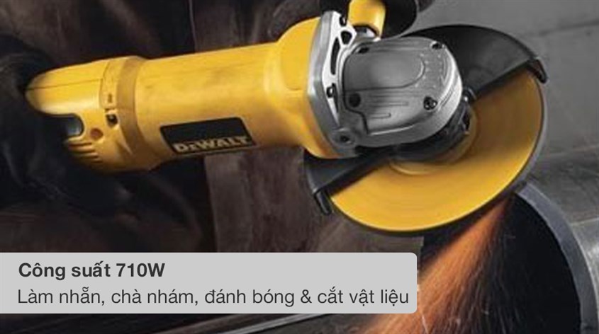 Máy mài góc Dewalt DW810B-B1 710W có công dụng chà nhám, đánh bóng, cắt gọt,...