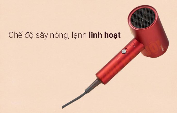 Máy sấy tóc Showsee với cho phép người dùng tùy chỉnh 2 tốc độ sấy linh hoạt theo nhu cầu sử dụng
