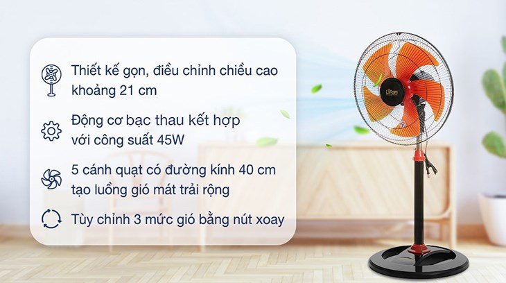 Quạt cây Lifan Đ-616 có thiết kế bắt mắt, khả năng tạo gió mạnh mẽ