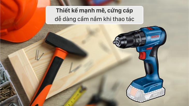 Máy khoan vặn vít pin Bosch GSB 185-LI 18V (không kèm pin và sạc) trang bị công nghệ Rotation Control Clutch tự động ngừng hoạt động khi quá tải