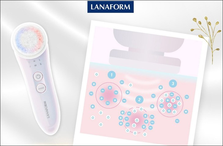 Máy massage mặt Lanaform có kiểu dáng hiện đại, bắt mắt