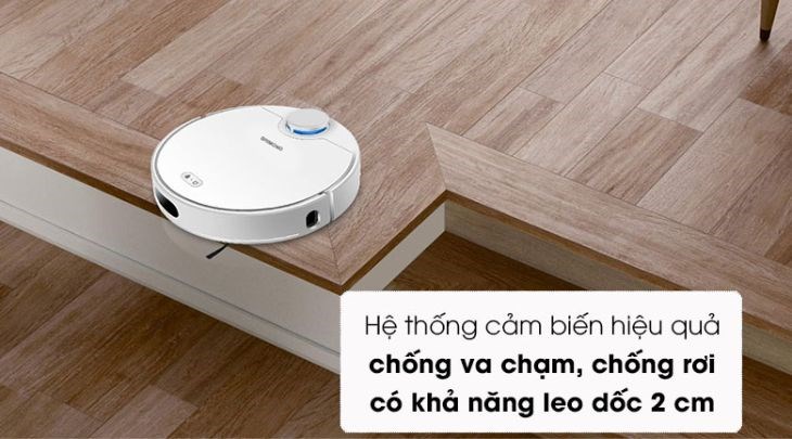 Robot hút bụi lau nhà Shimono ZK902 sở hữu hệ thống cảm biến từ, hồng ngoại chống rơi trên 8cm, giúp máy di chuyển thông minh hơn