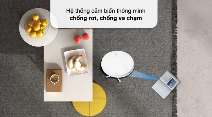 Robot hút bụi lau nhà Xiaomi Vacuum S10 trang bị cảm biến phát hiện và tránh các đồ vật thông minh