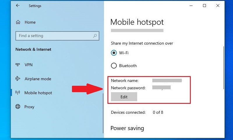 Chỉnh sửa tên và mật khẩu mạng WiFi