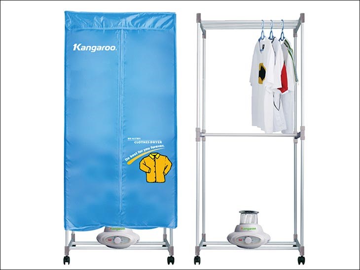 Đặt tủ sấy quần áo Kangaroo KG307H ở vị trí thoáng mát, tránh nơi ẩm ướt