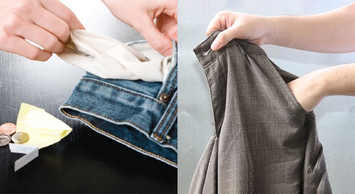 Kiểm tra kỹ các túi quần áo và cần đảm bảo vật dụng trong quần áo không rơi ra tủ sấy