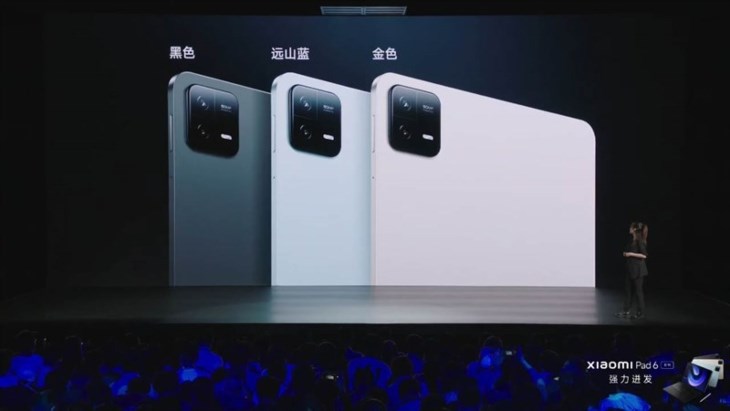 Xiaomi Pad 6 mang tới 3 tùy chọn màu khác nhau là Đen, Xanh dương và Hồng Champagne