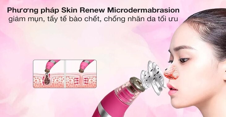 Máy hút mụn và tẩy da chết Rio Beauty DRMA3 tích hợp các công nghệ hiện đại giúp hút mụn giảm tình trạng mụn ẩn, mụn đầu đen