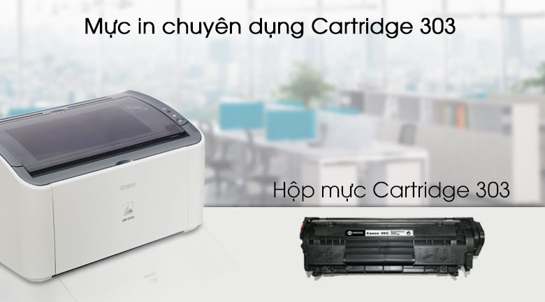 Máy in Canon LBP2900 sử dụng hộp mực in chuyên dụng Cartridge 303