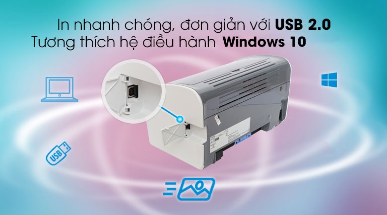 Máy in Canon LBP2900 tương thích với hệ điều hành Windows 10