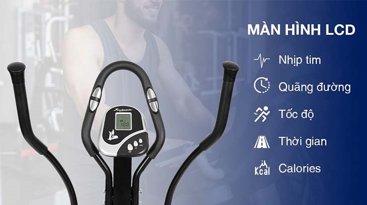 Xe Đạp Tập Thể Dục Airbike Sport MK-295 sở hữu màn hình LCD thông minh cùng các nút bấm vật lý giúp người xem dễ dàng quan sát và chọn các chế độ phù hợp