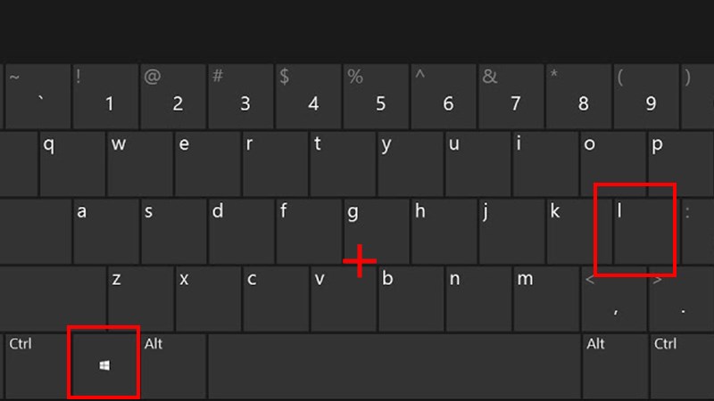 Khóa màn hình laptop bằng tổ hợp Windows + L