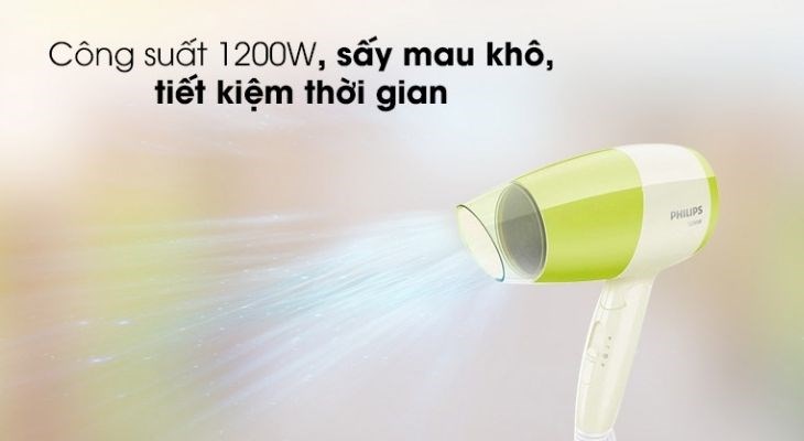 Máy sấy tóc 1200W Philips BHC015 sở hữu công suất 1200W