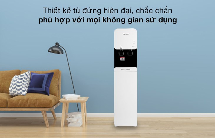 Máy lọc nước Nano nóng lạnh Cuckoo CP-FN601SW 4 lõi sở hữu thiết kế hiện đại, sang trọng với vỏ nhựa ABS sáng bóng, phù hợp cho mọi không gian sử dụng