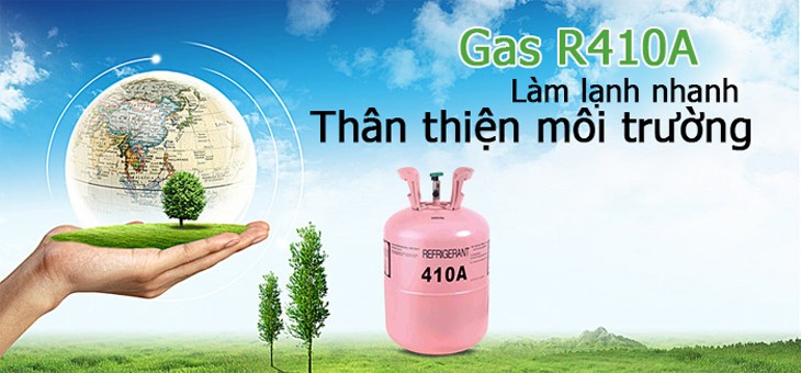Gas R410A có năng suất làm lạnh cao hơn 1.6 lần so với gas R22 Gas R410A có năng suất làm lạnh cao hơn 1.6 lần so với gas R22