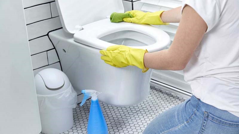 Thường xuyên khử trùng nhà vệ sinh bằng nước diệt khuẩn. Thường xuyên khử trùng nhà vệ sinh bằng nước diệt khuẩn.