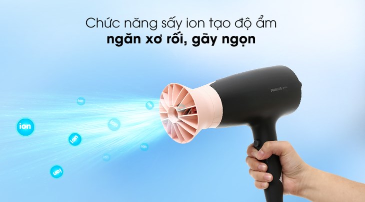 Máy sấy tóc có công nghệ ion giữ ẩm và bảo vệ tóc