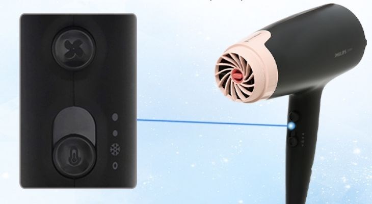 Máy sấy tóc trang bị nhiều mức sấy để bạn lựa chọn được mức độ phù hợp