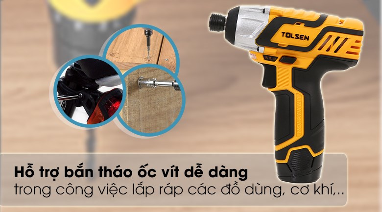 Máy vặn vít pin Tolsen 79025 12V chỉ có công dụng duy nhất là để vặn vít