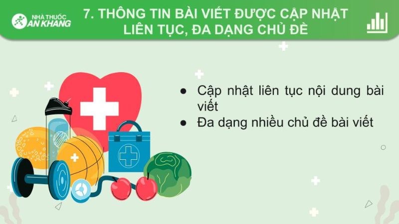 Bài tin của nhà thuốc luôn được cập nhật liên tục và đa dạng chủ đề Bài tin của nhà thuốc luôn được cập nhật liên tục và đa dạng chủ đề