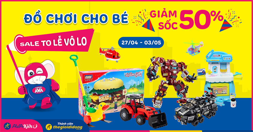 Đại lễ sale to: Đồ chơi giảm đến 50%