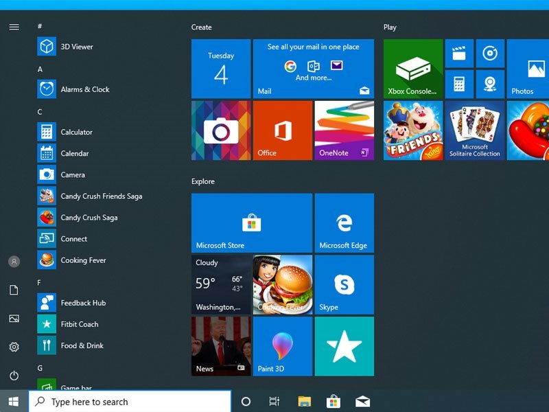 Desktop hệ điều hành Windows 8