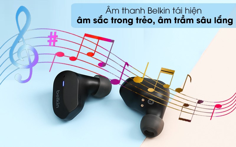 Tai nghe Belkin đảm bảo mang đến chất lượng âm thanh trong trẻo