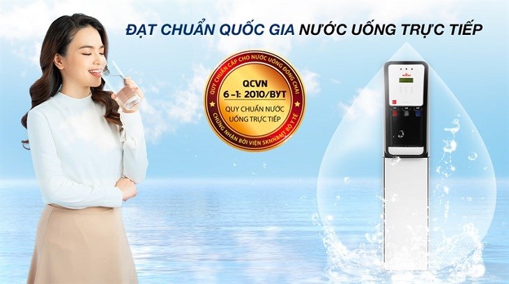  Máy lọc nước điện giải ion kiềm nóng nguội lạnh Robot UHC-6711X 4 lõi 7 tấm điện cực trang bị hệ thống làm sạch bộ cực tự động (DARC) hiện đại