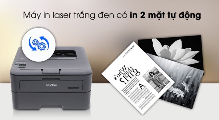 Máy có tính năng in 2 mặt tự động cùng tốc độ in nhanh chóng