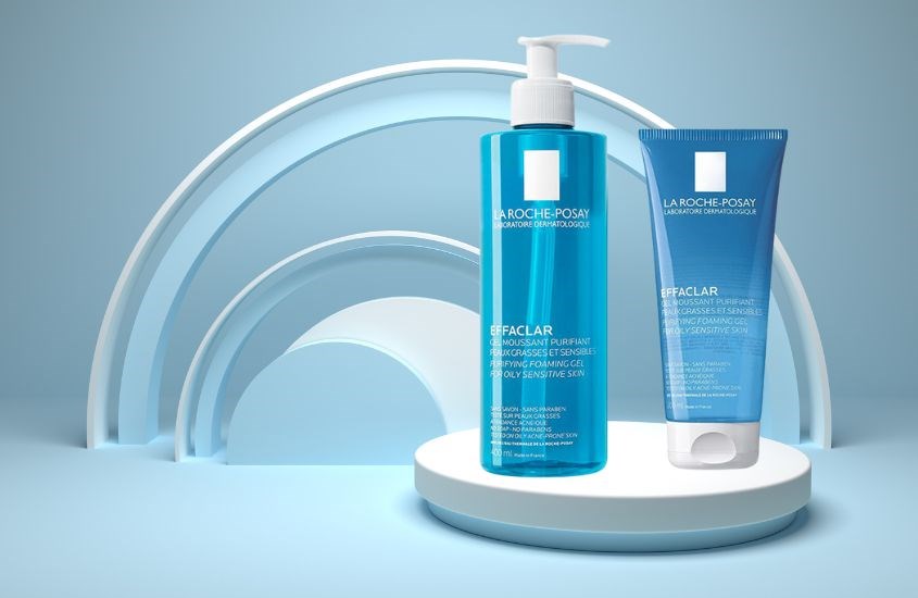 Gel rửa mặt làm dịu và giảm kích ứng cho da dầu mụn và da nhạy cảm La Roche-Posay Effaclar 50 ml