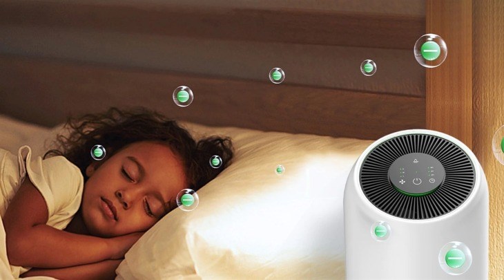 Máy lọc không khí công nghệ ion âm tạo ra các ion âm làm sạch không khí