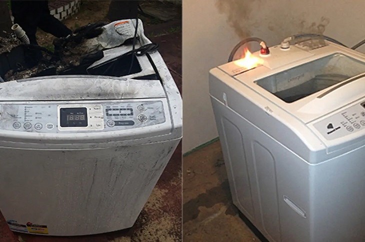 Hiện tượng máy giặt có mùi khét có thể do lỗi về điện nên cần được ngắt nguồn điện lập tức