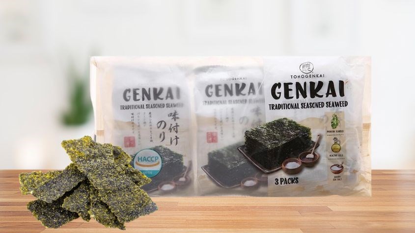 Lốc 3 gói snack rong biển vị truyền thống Tohogenkai 4g