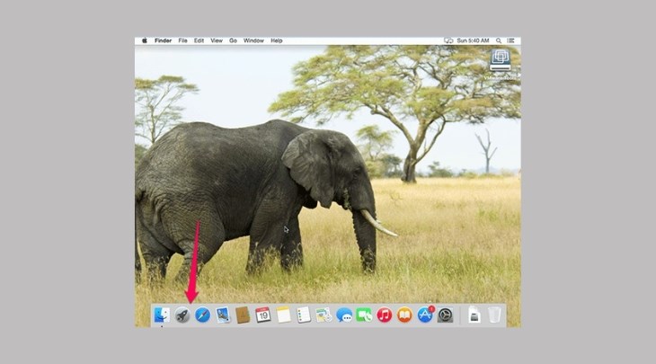 Bạn truy cập vào mục Launchpad trên MacBook