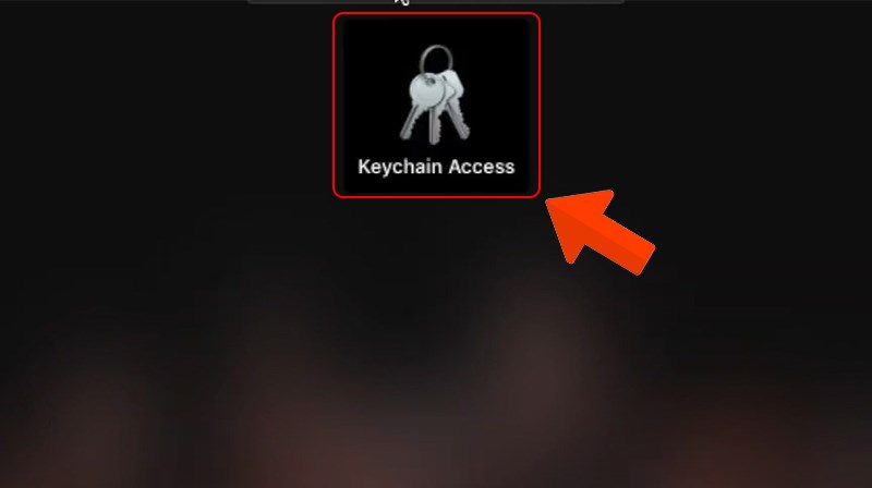Bạn tìm kiếm và truy cập vào ứng dụng Keychain Access